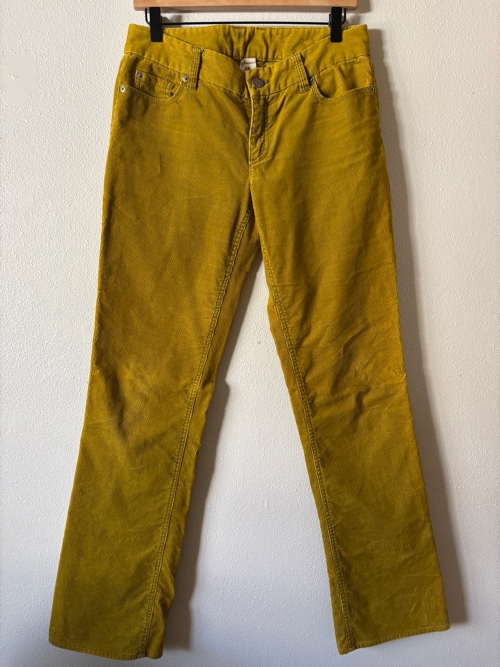 J Crew Vintage Stretch Corduroy Pants Yellow Size 6L